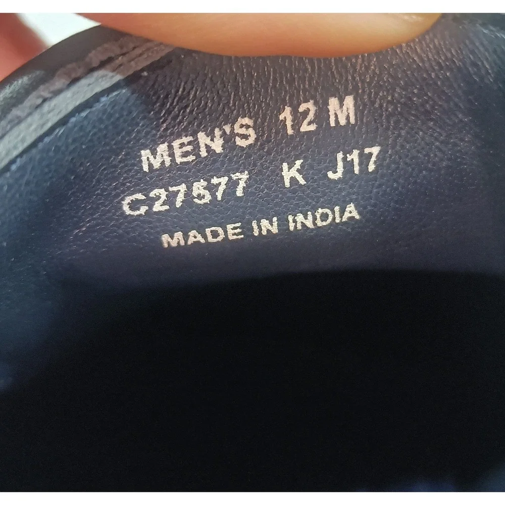 Cole Haan‎ Grand OS Navy Blue Woven Leather Derby Dress Shoes Mens 12M Preppy